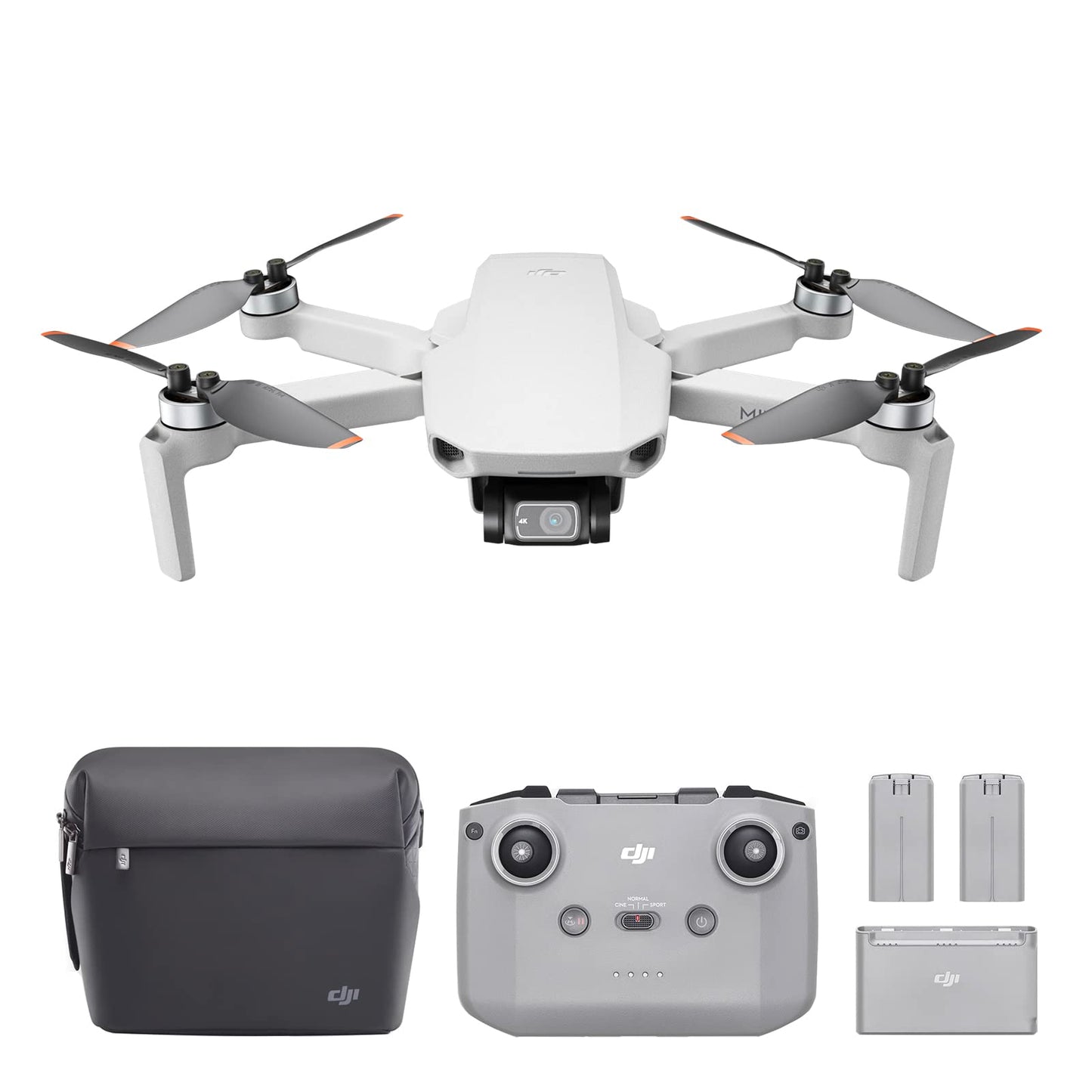 DJI Mini 4K, Drone with 4K UHD Camera for Adults, Under 249 g, 3-Axis Gimbal Stabilization, 10km Video Transmission, Auto Return, Wind Resistance, 1 Battery for 31-Min Max Flight Time, Intelligent Flight