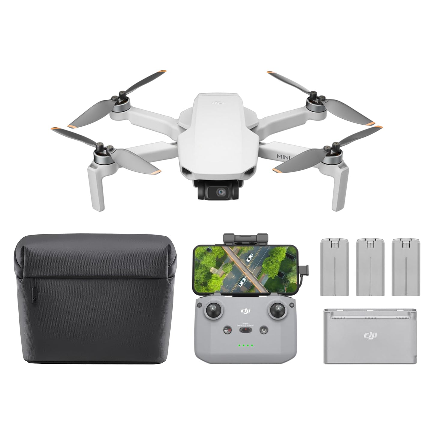 DJI Mini 4K, Drone with 4K UHD Camera for Adults, Under 249 g, 3-Axis Gimbal Stabilization, 10km Video Transmission, Auto Return, Wind Resistance, 1 Battery for 31-Min Max Flight Time, Intelligent Flight